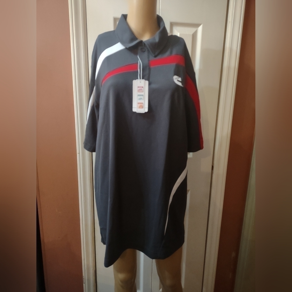 🔥 NWT Cummins Polo Shirt Men’s Size XL Red Gray Black Colorblock Logo